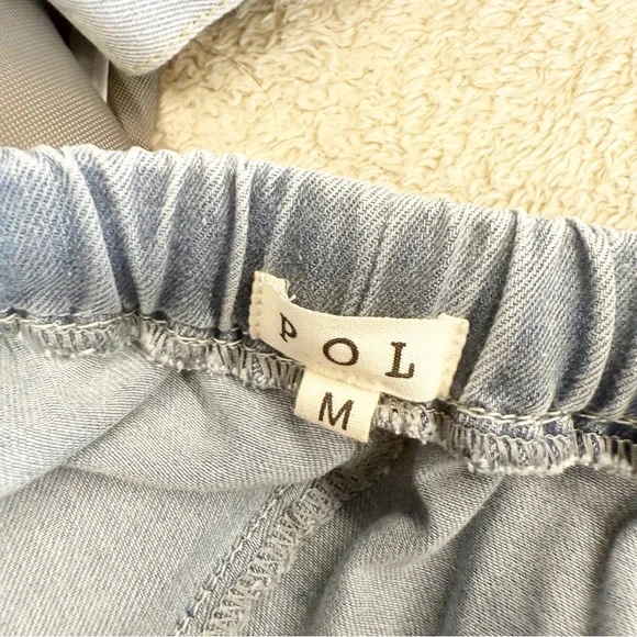 NWOT POL Floral Patchwork Denim Joggers, Size Medium - Picture 11 of 13